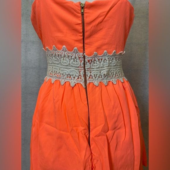 Live 4 Truth Orange Spaghetti Strap Short Jumpsuit Women's Size M BWT - Picture 12 of 12